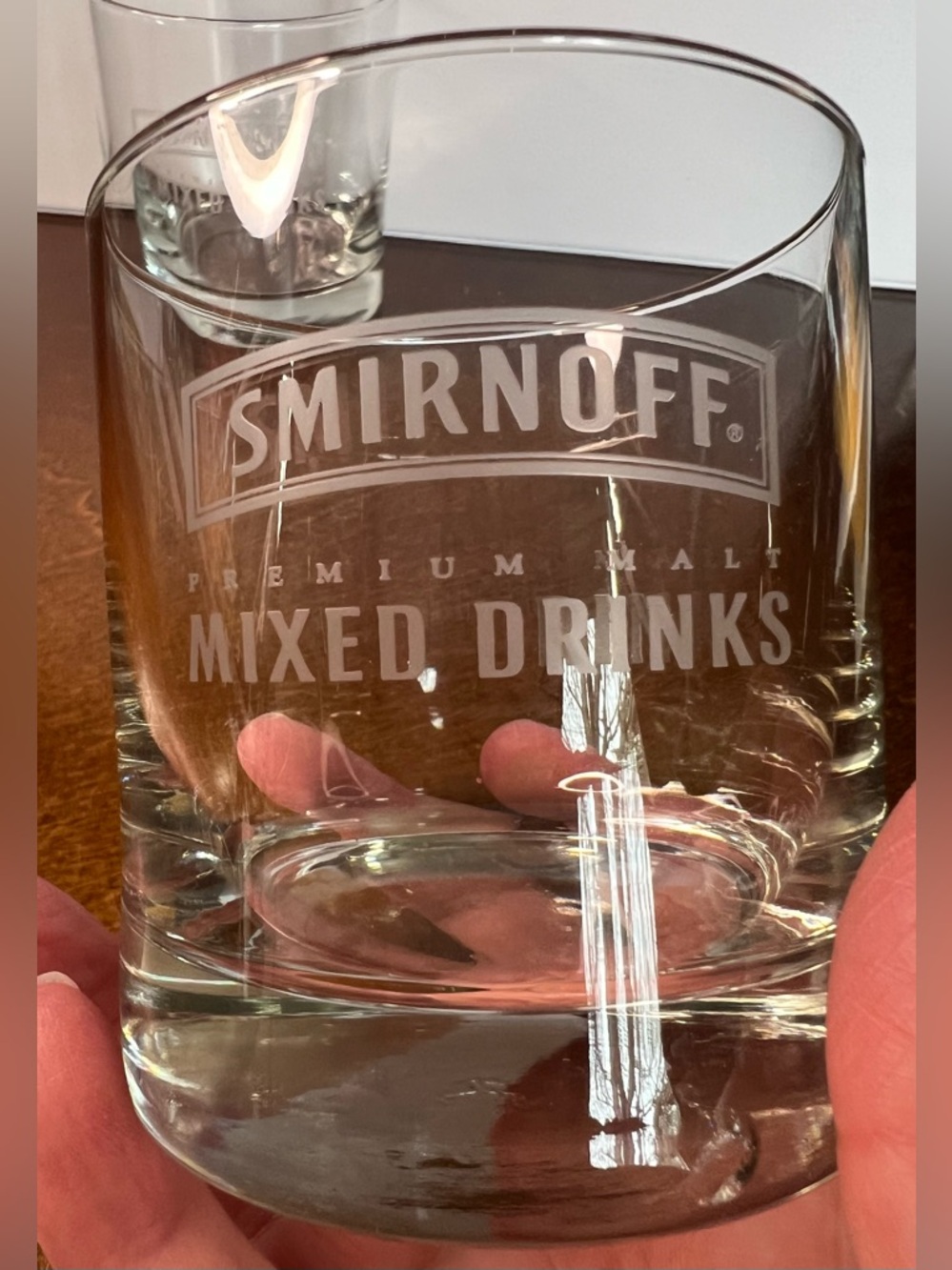 2 Smirnoff premium malt mixed drink glasses, 7oz.